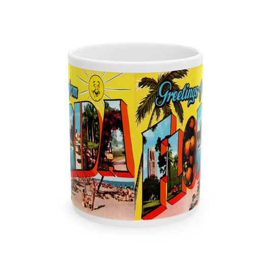 Memebly Colorful Vintage Greetings from Florida FL Coffee Mug