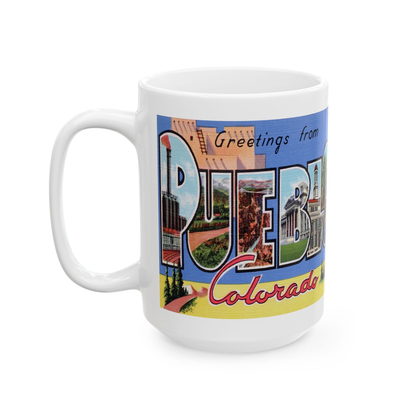 Memebly Retro Greetings from Pueblo CO Colorado Coffee Mug