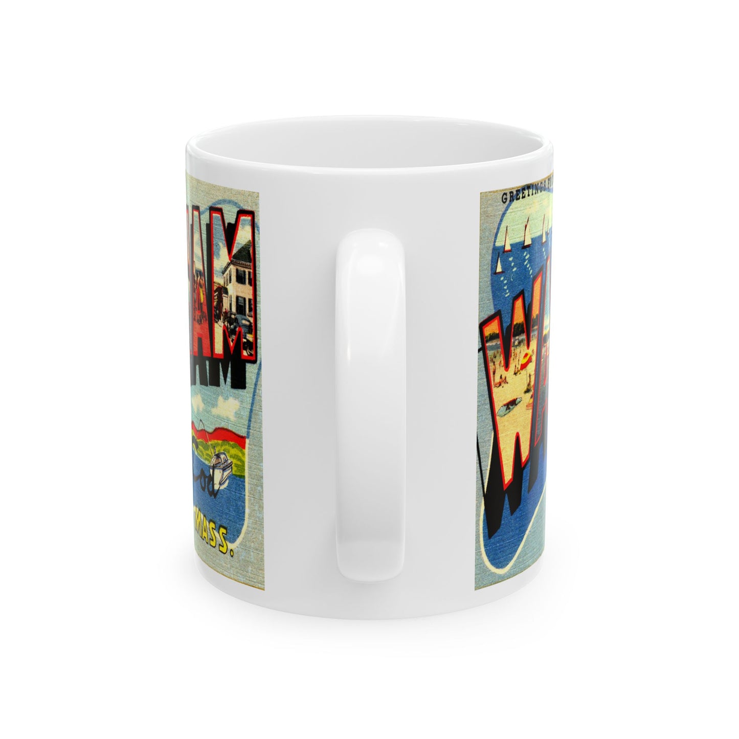 Memebly Scenic Vintage Greetings from Wareham Cape Cod MA Massachusetts Coffee Mug