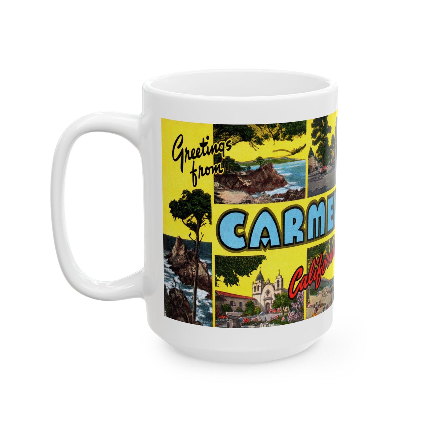 Memebly Retro Greetings from Carmel CA California Coffee Mug