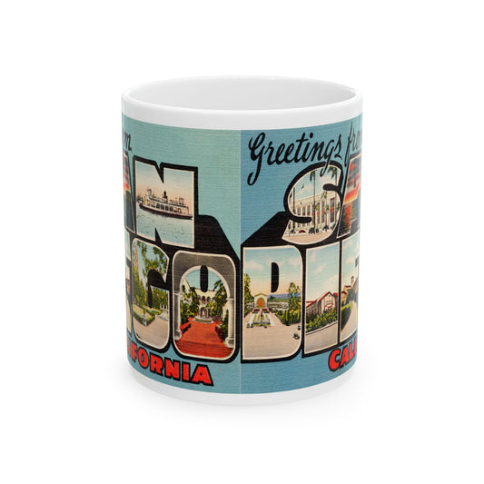 Memebly Deco Greetings from San Diego CA California Coffee Mug