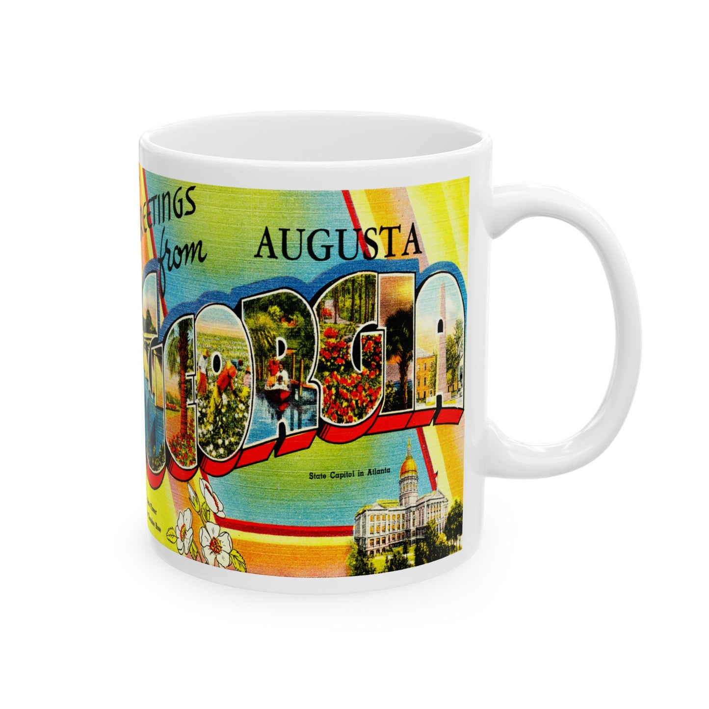 Memebly Pastel Vintage Greetings from Agusta GA Coffee Mug