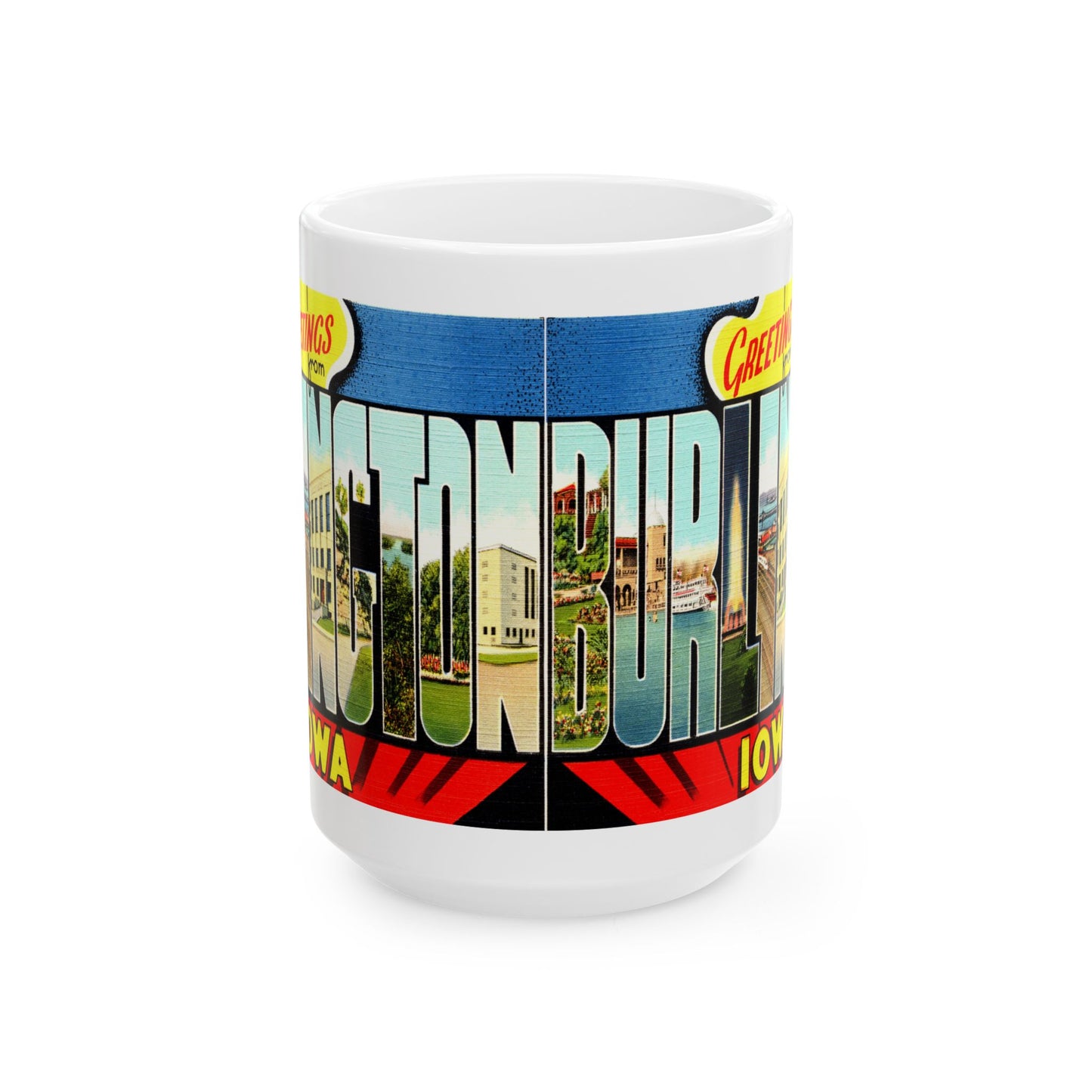 Memebly Vintage Greetings from Burlington IA Coffee Mug