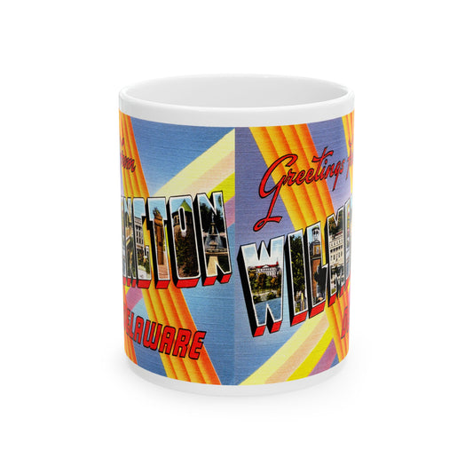 Memebly Colorful Vintage Wilmington DE Delaware Coffee Mug