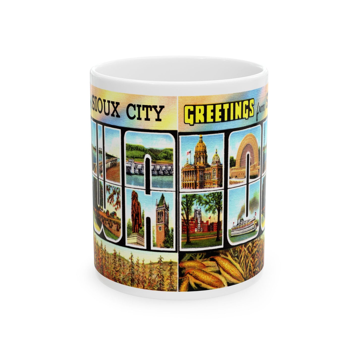 Memebly Retro Greetings from Sioux City IA Coffee Mug