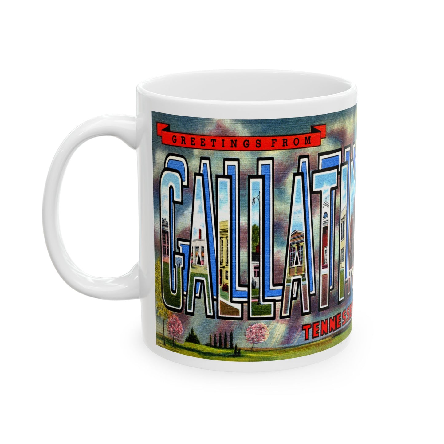 Memebly Vintage Greetings from Gallatin TN Tennessee Coffee Mug