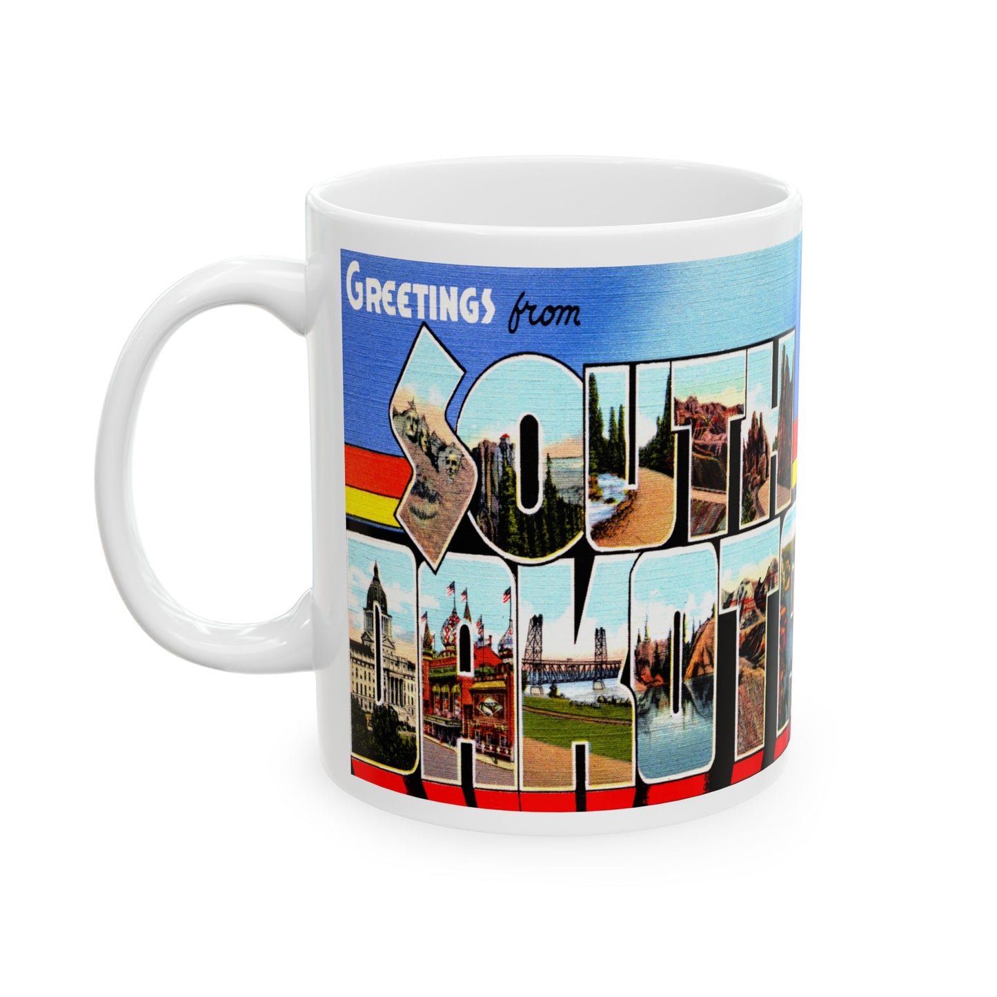 Memebly Retro Vintage Greetings from South Dakota SD Coffee Mug