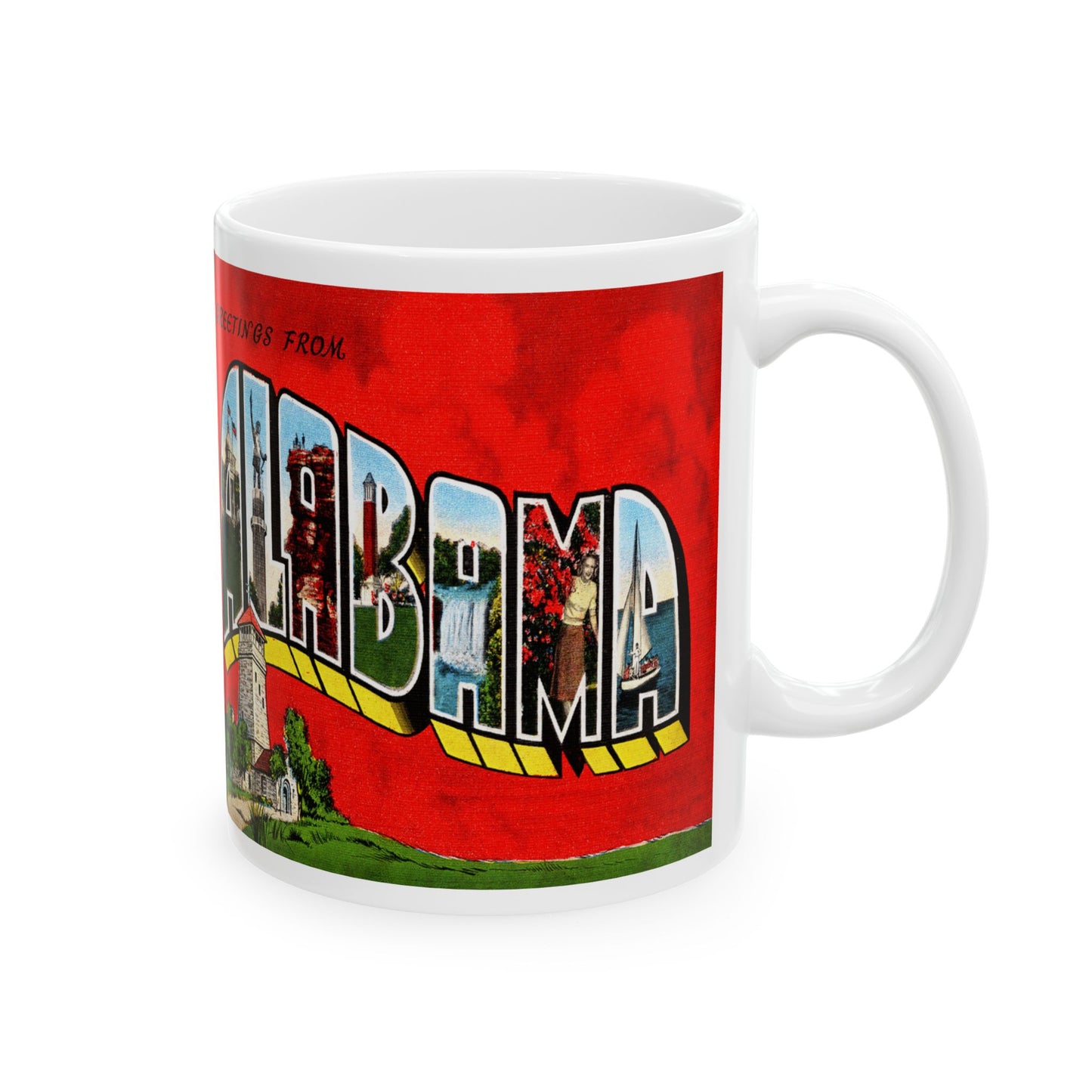 Memebly Colorful Greetings from Alabama Coffee Mug