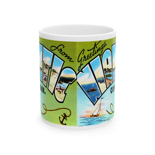 Memebly Vintage Greetings from Niantic CT Connecticut Coffee Mug