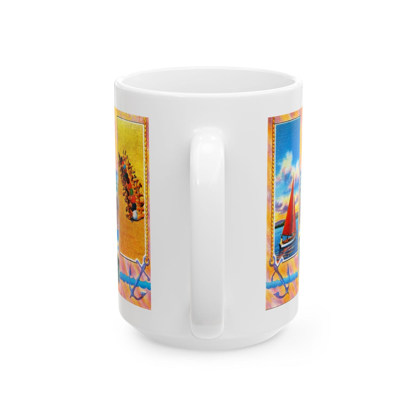 Memebly Vintage Beach Greetings from Asbury Park NJ New Jersey Coffee Mug