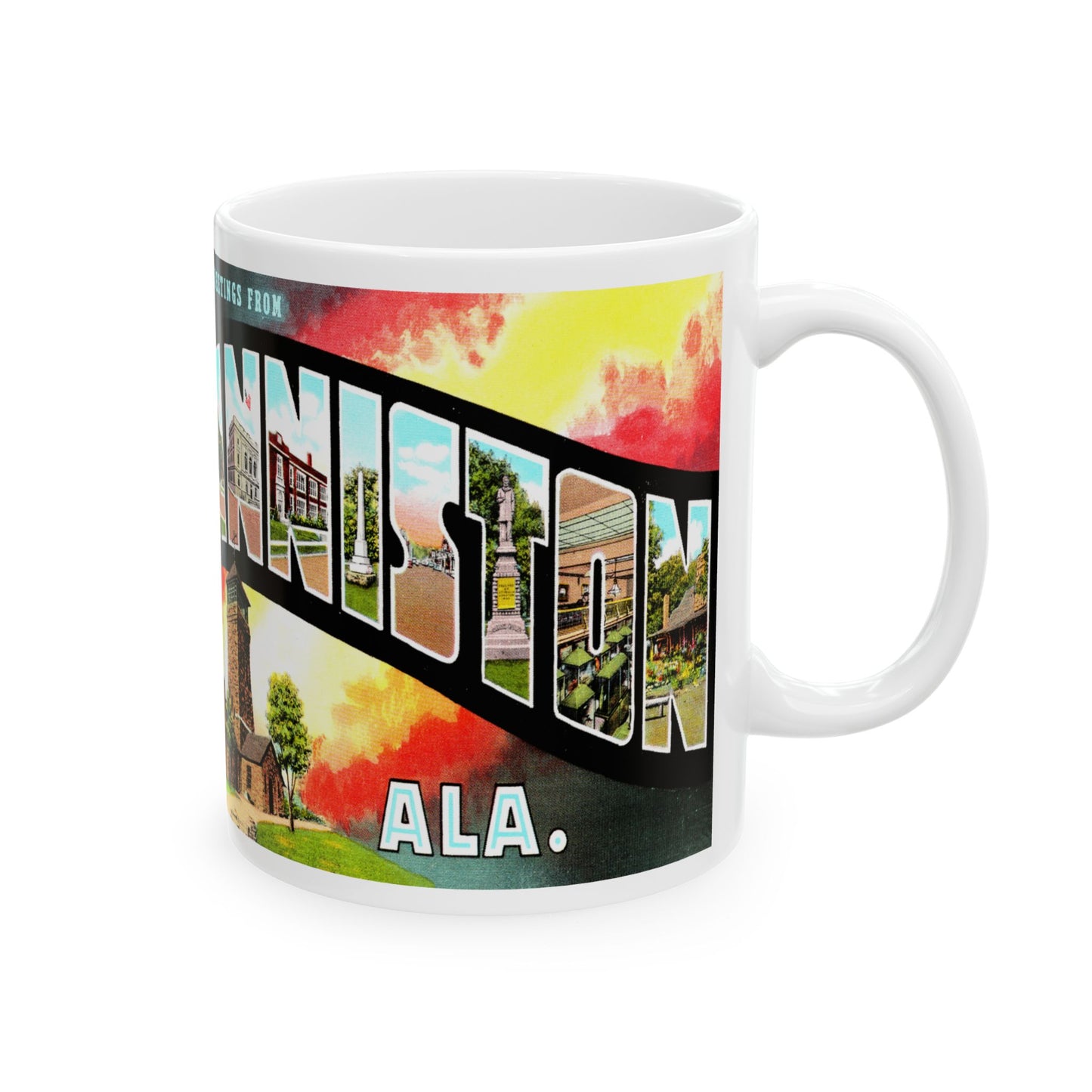 Memebly Vintage Greetings  from Anniston AL Coffee Mug