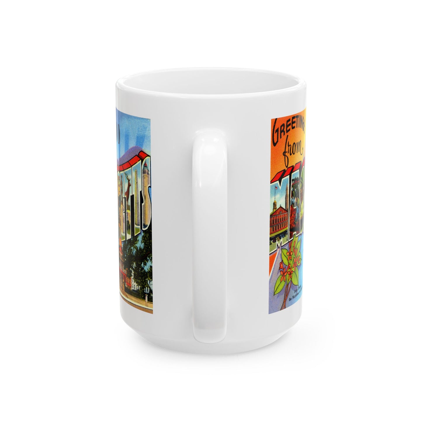 Memebly Retro Greetings from Cape Cod MA Massachusetts Coffee Mug