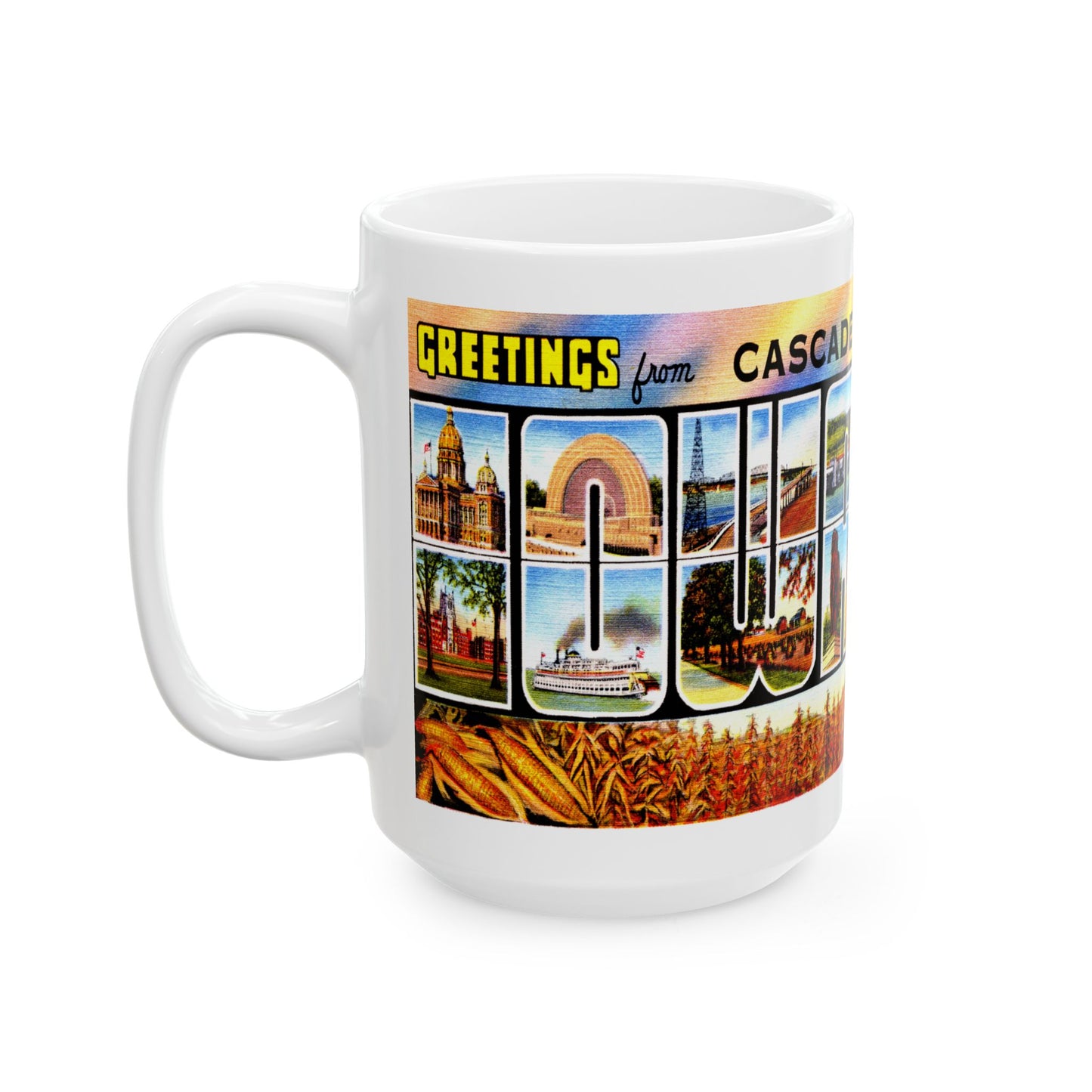 Memebly Vintage Greetings from Cascade IA Coffee Mug