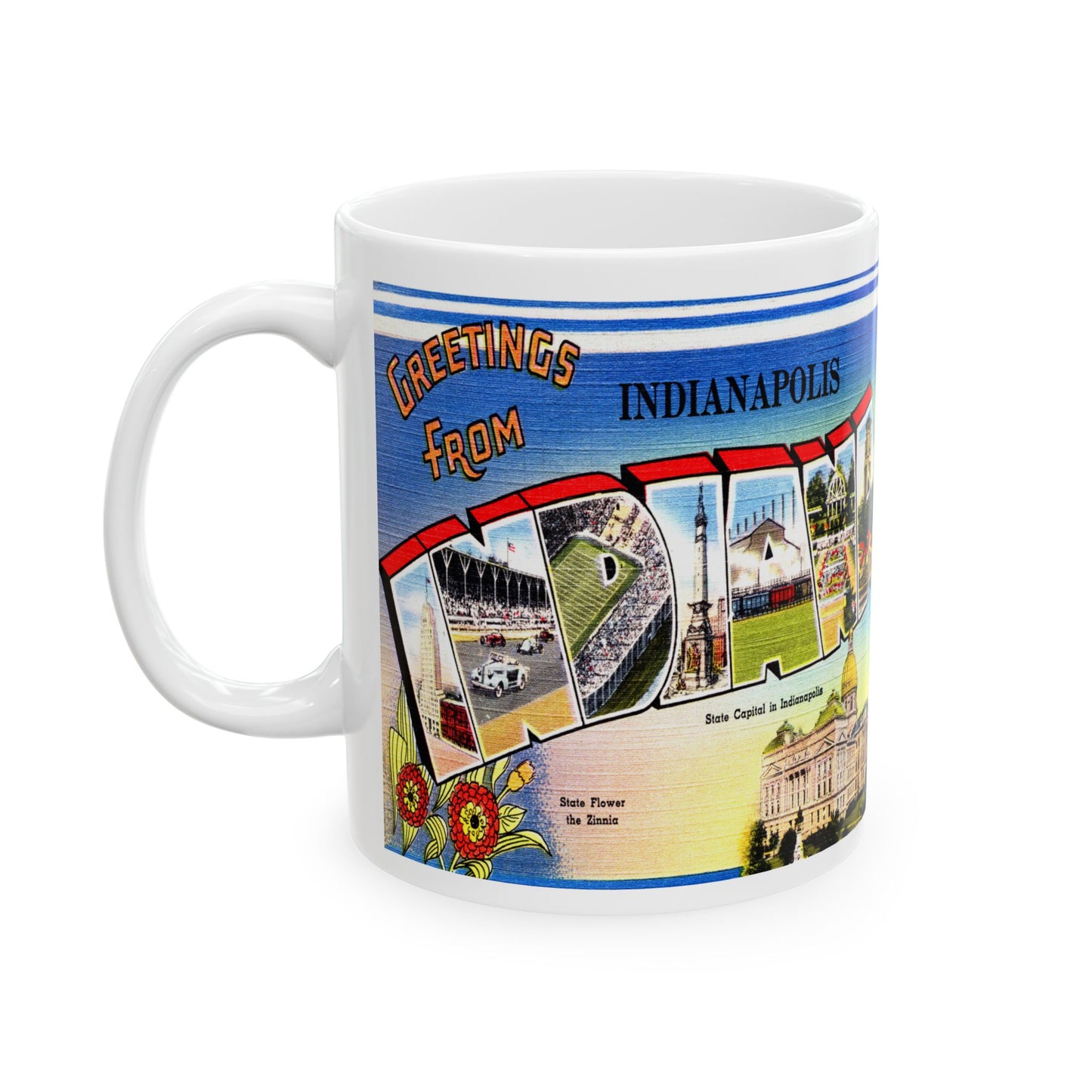 Memebly Retro Vintage Greetings from Indianapolis IN Indiana Coffee Mug