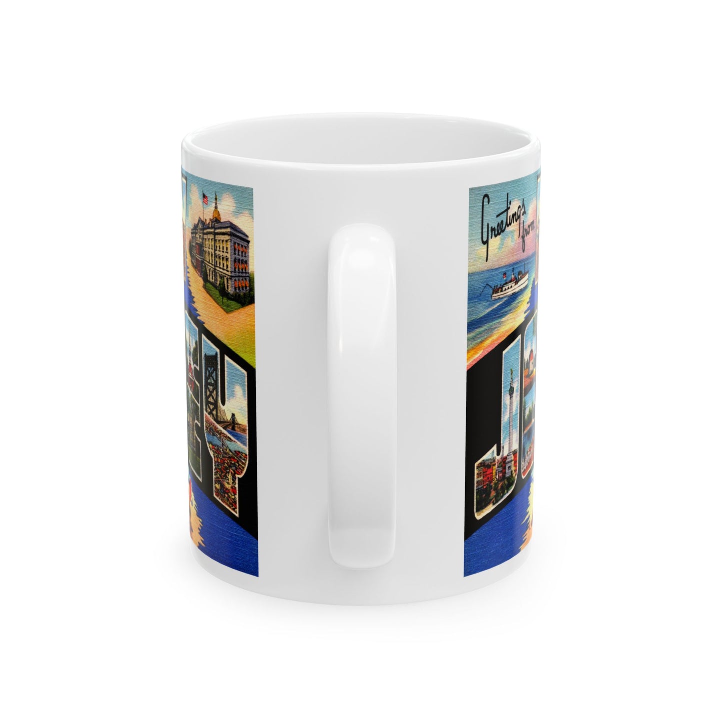 Memebly Scenic Vintage Greetings from New Jersey NJ Coffee Mug