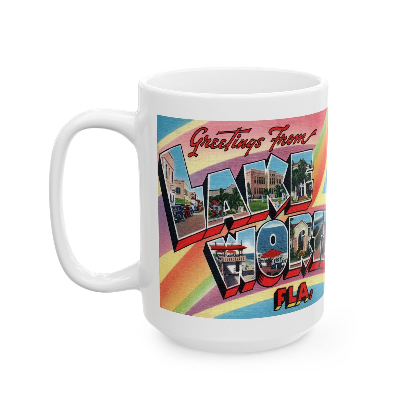 Memebly Retro Greetings from Lake Worth FL Florida Coffee Mug