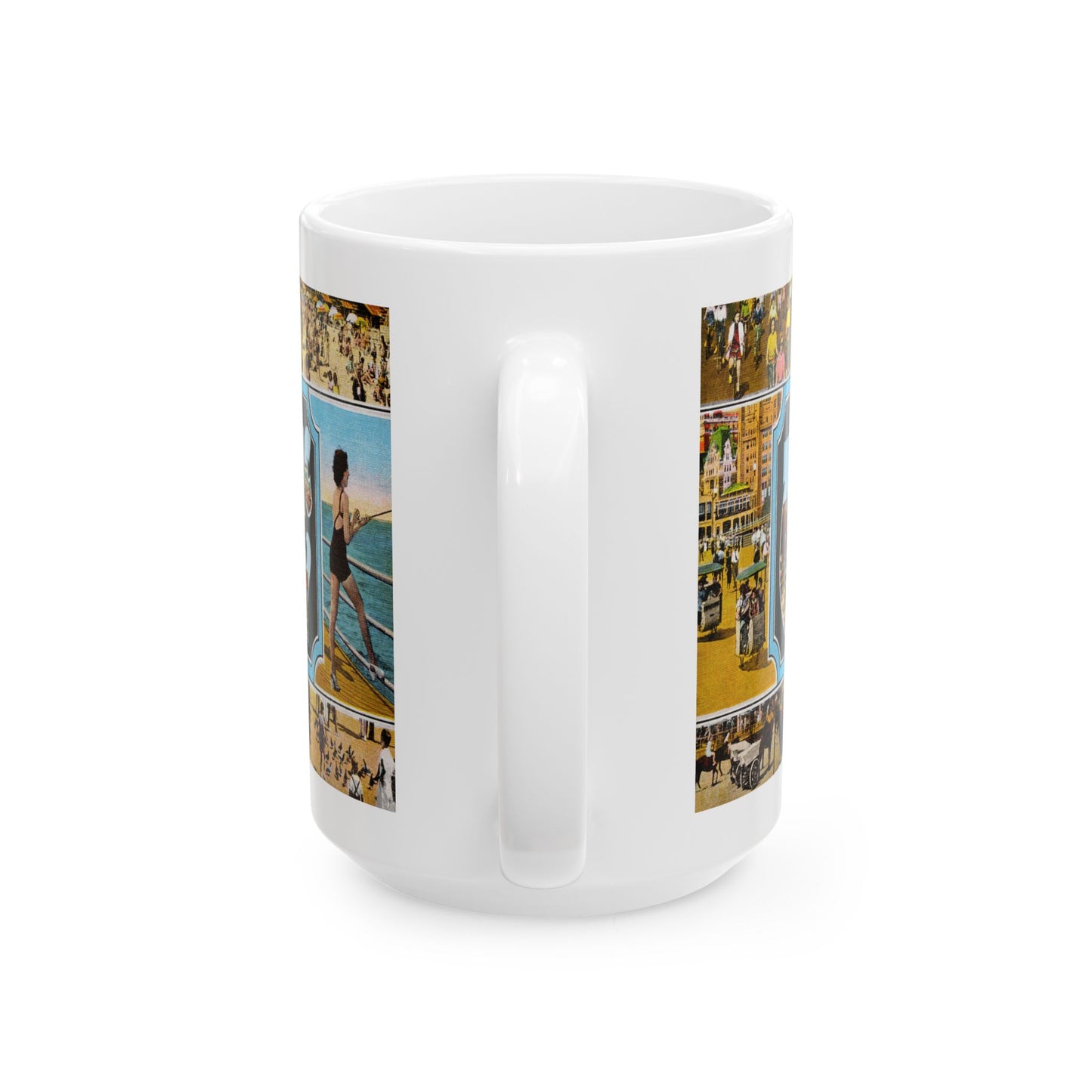 Memebly Scenic Vintage Greetings from Atlantic City NJ New Jersey Coffee Mug