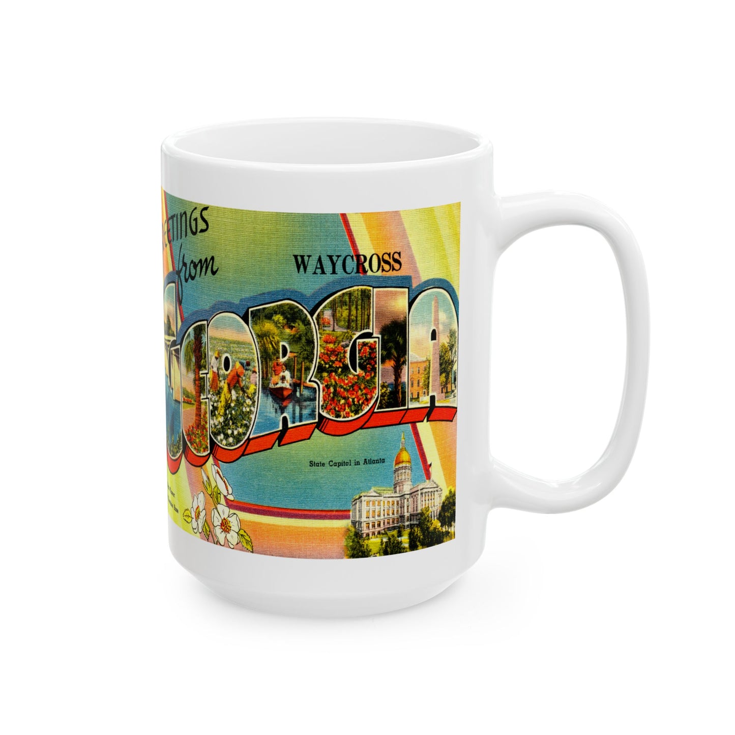 Memebly Retro Greetings from Waycross GA Coffee Mug