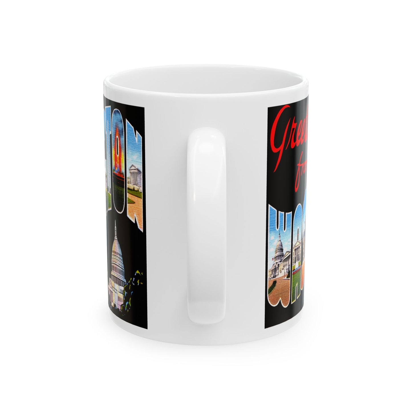 Memebly Scenic Retro Greetings from Washington DC Coffee Mug