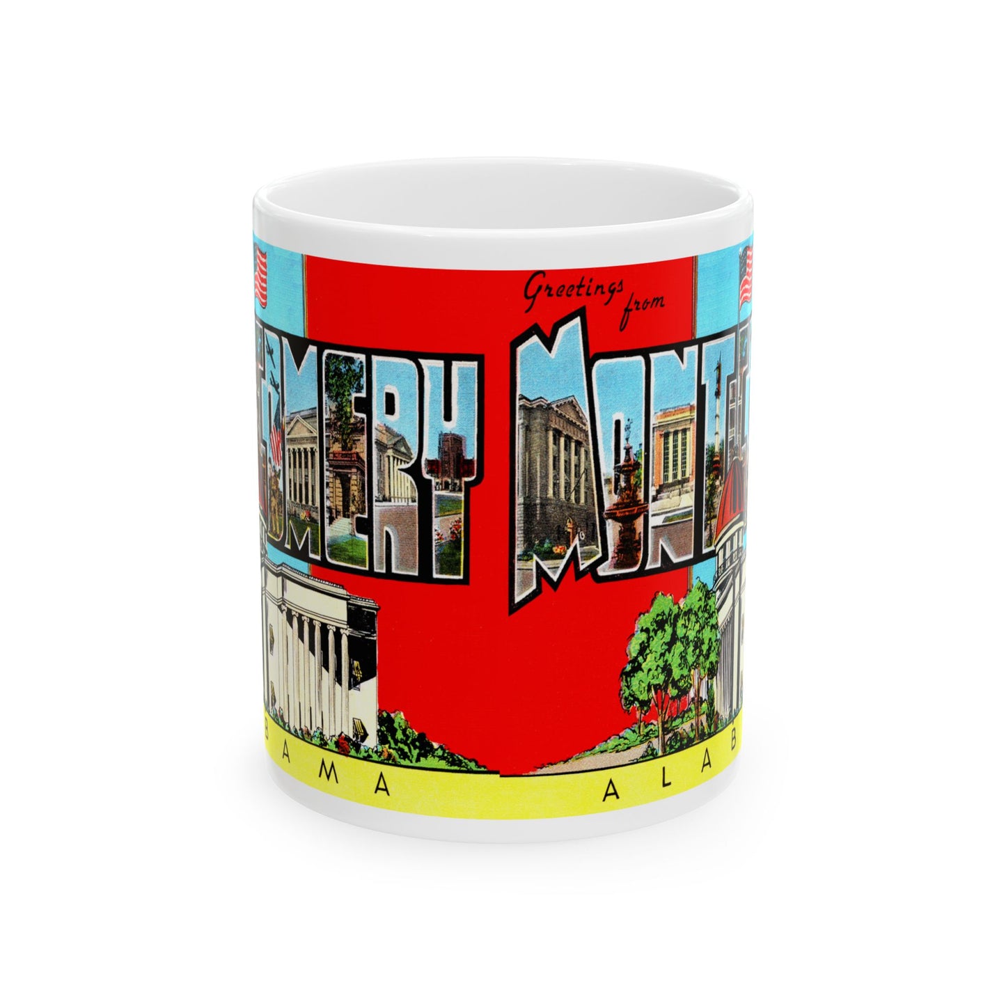 Memebly Retro Greetings from Montgomery AL Coffee Mug