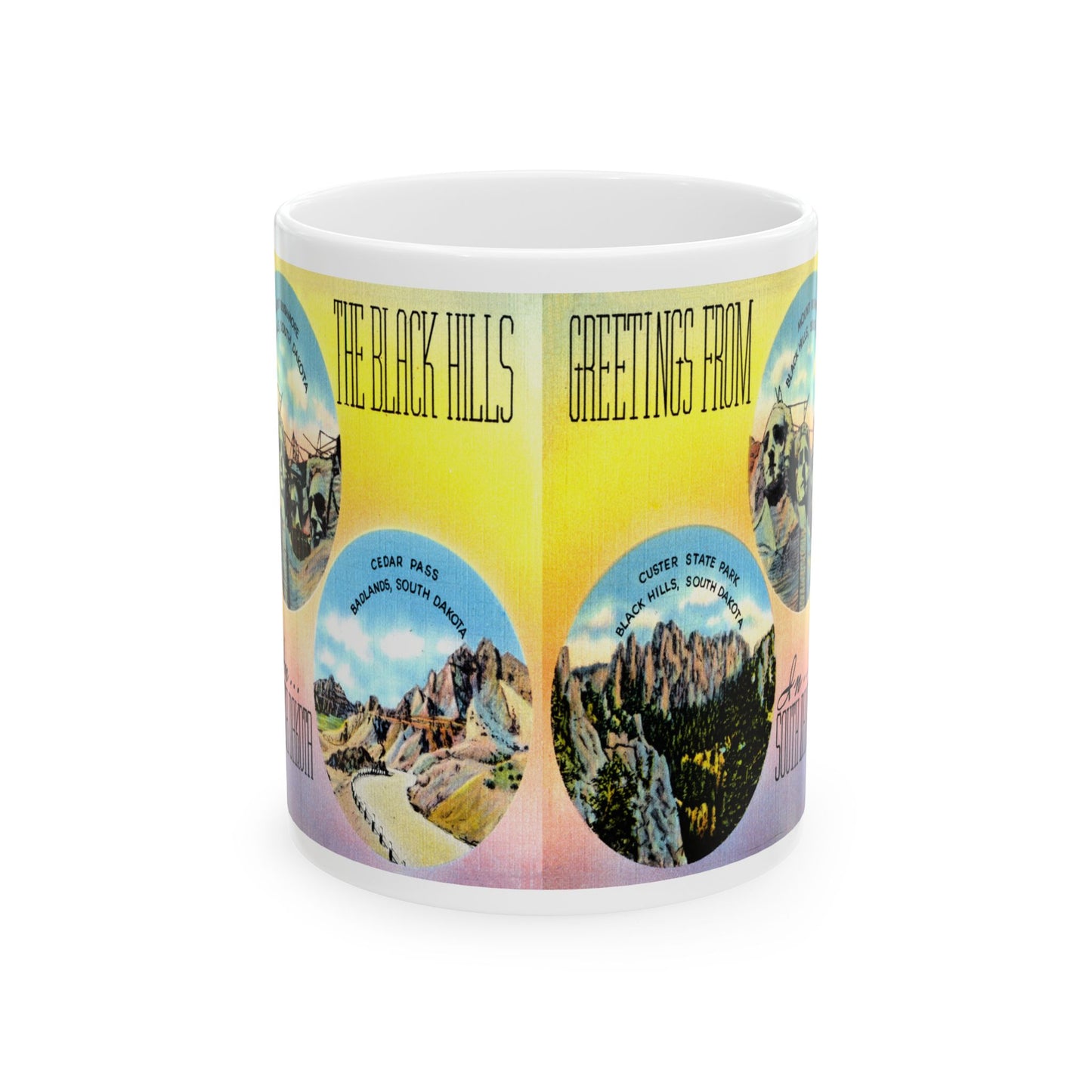 Memebly Scenic Vintage Greetings from Black Hills South Dakota Coffee Mug