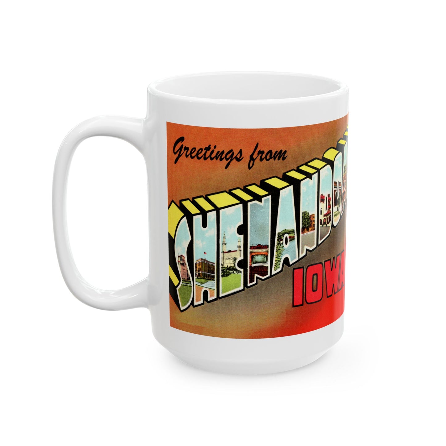 Memebly Vintage Greetings from Shenadoah IA Coffee Mug