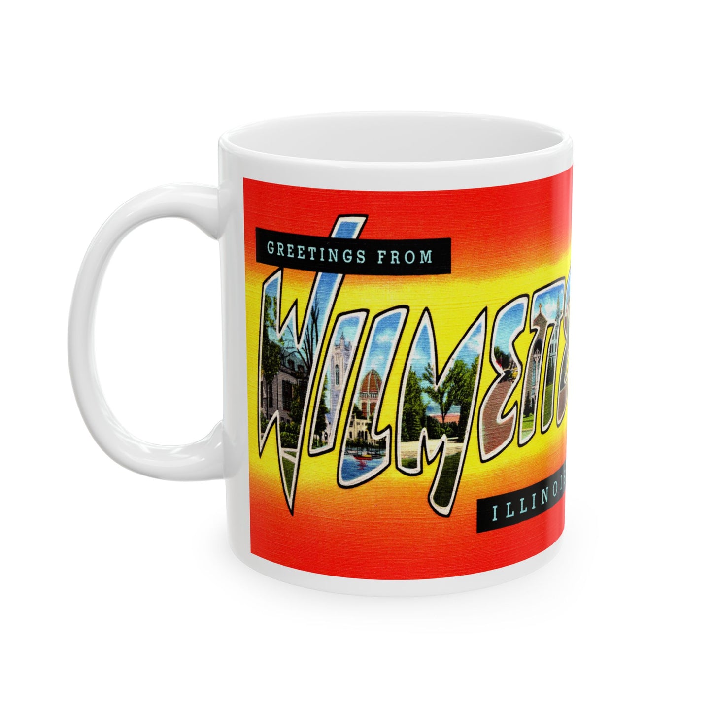 Memebly Vintage Greetings from Wilmette IL Coffee Mug