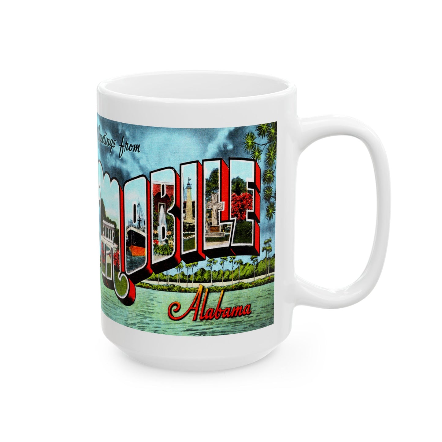 Memebly Retro Greetings from Mobile AL Coffee Mug