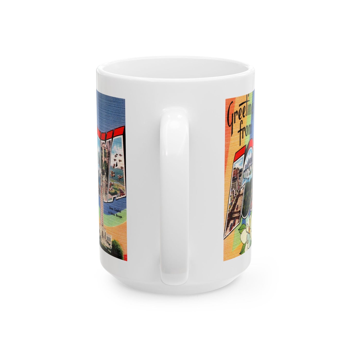 Memebly Retro Greetings from Louisiana LA Coffee Mug