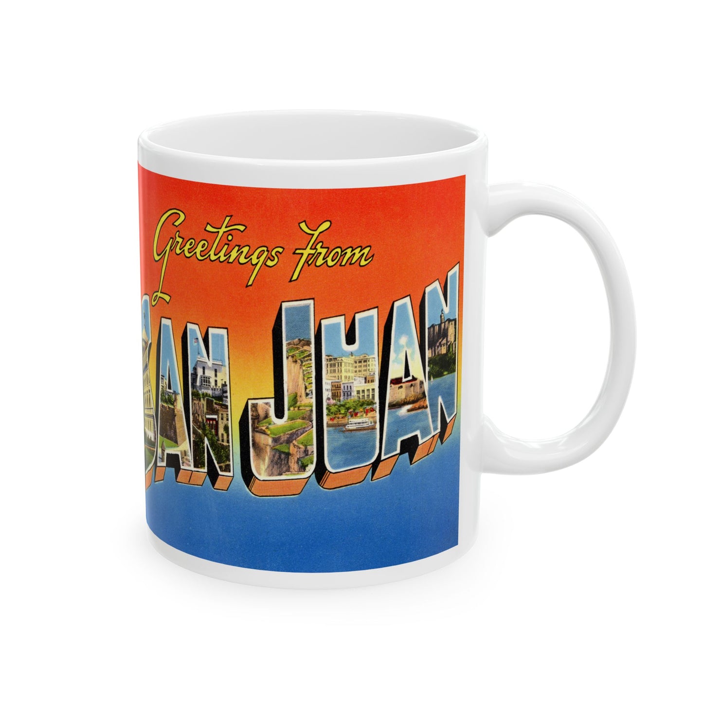 Memebly Vintage Greetings from San Juan Puerto Rico Coffee Mug