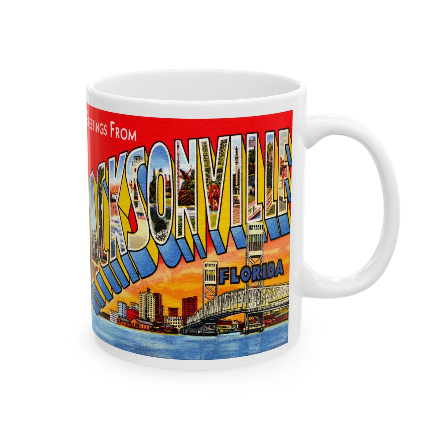 Memebly Deco Greetings from Jacksonville FL Florida Coffee Mug