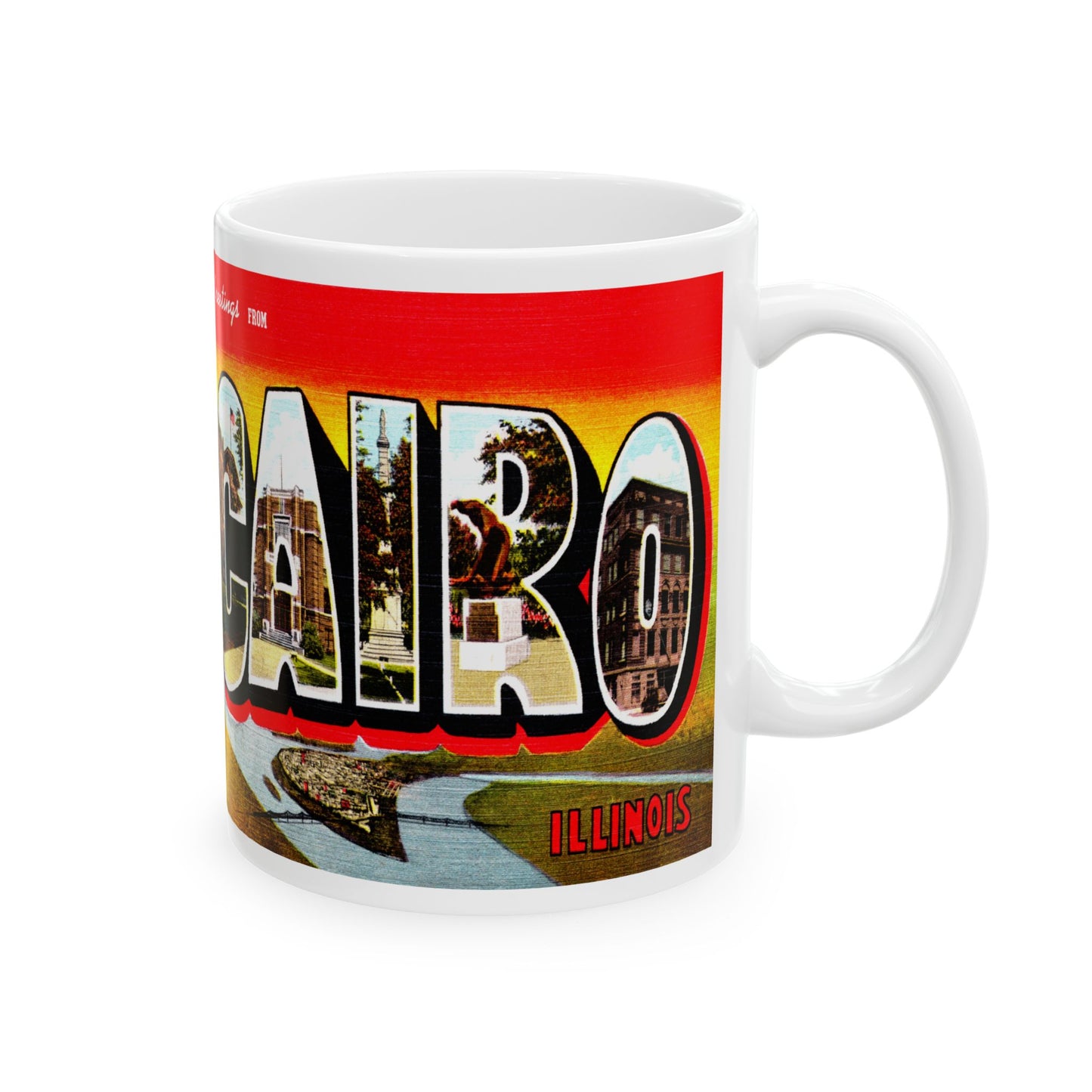 Memebly Vintage Greetings from Cairo IL Coffee Mug