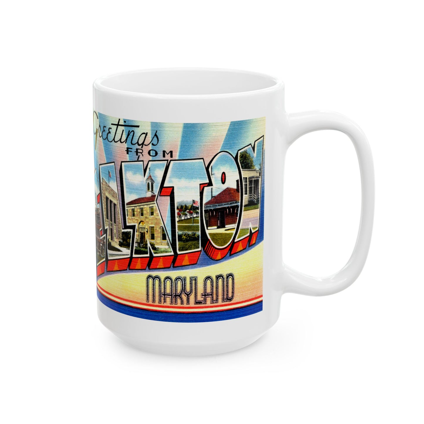 Memebly Vintage Greetings from Elkton MD Maryland Coffee Mug