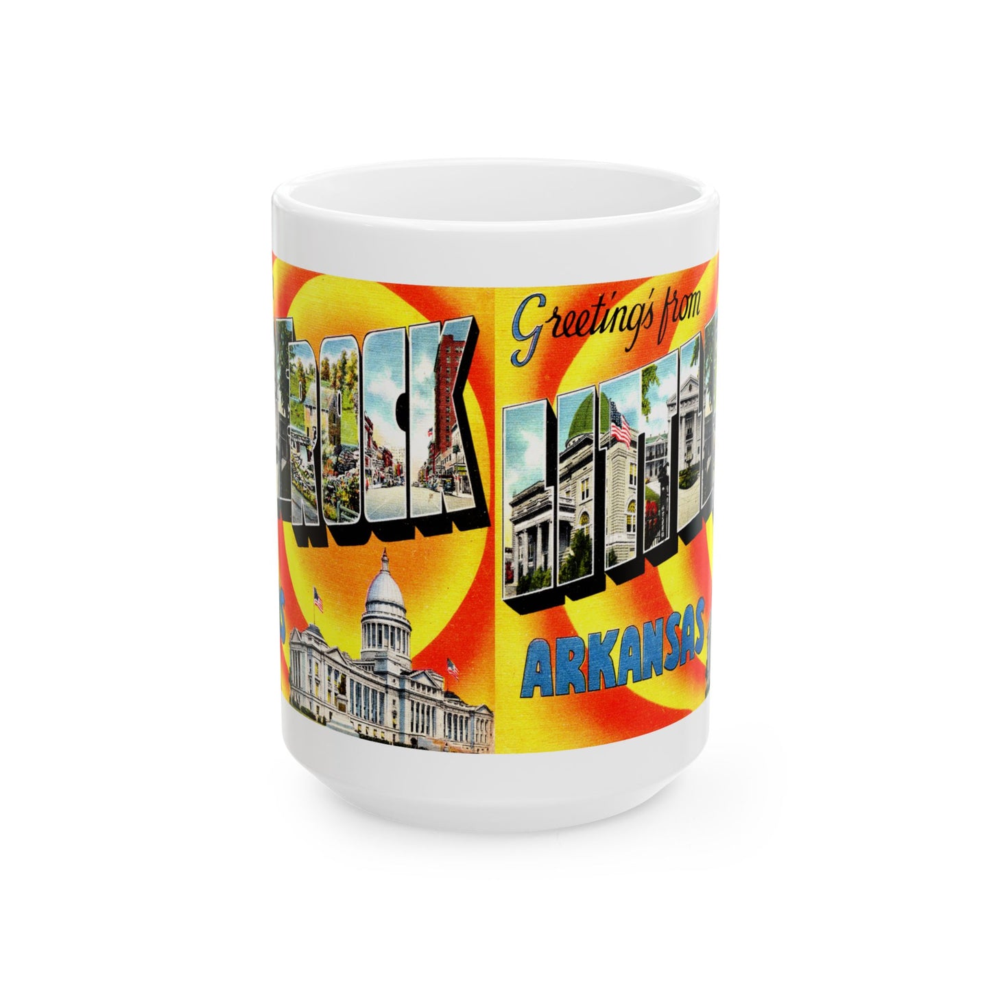 Memebly Retro Greetings from Little Rock AR Coffee Mug