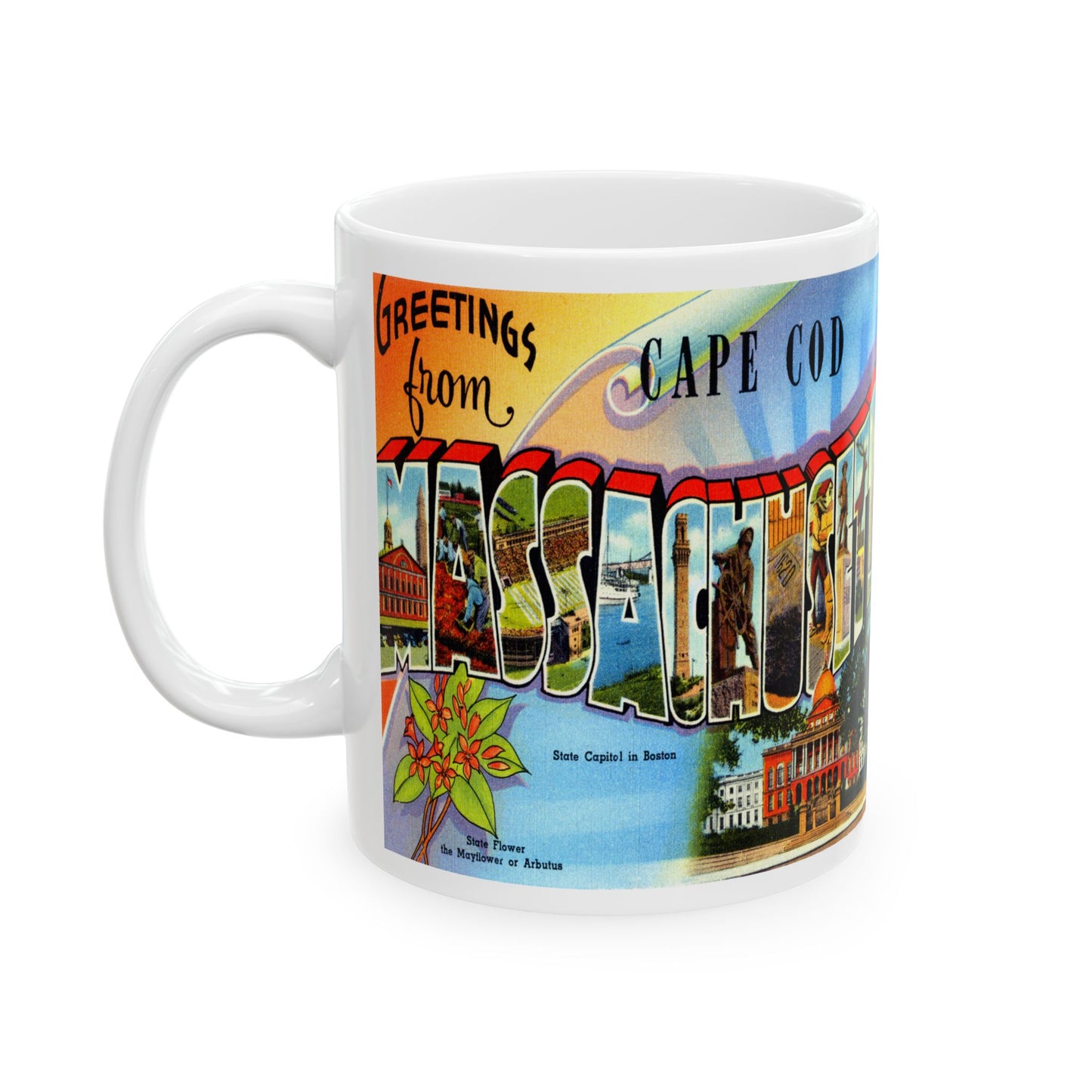 Memebly Retro Greetings from Cape Cod MA Massachusetts Coffee Mug