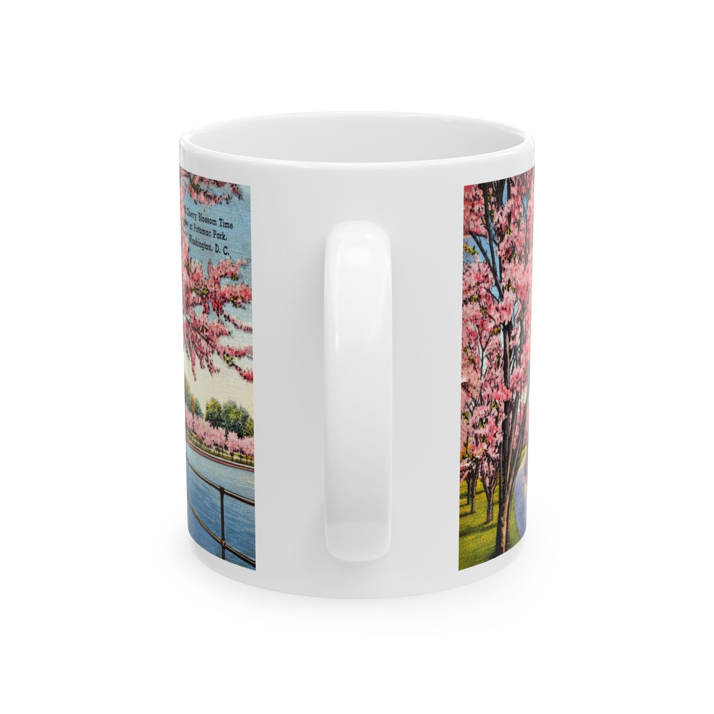 Memebly Vintage Cherry Blossom Time Washington DC Coffee Mug