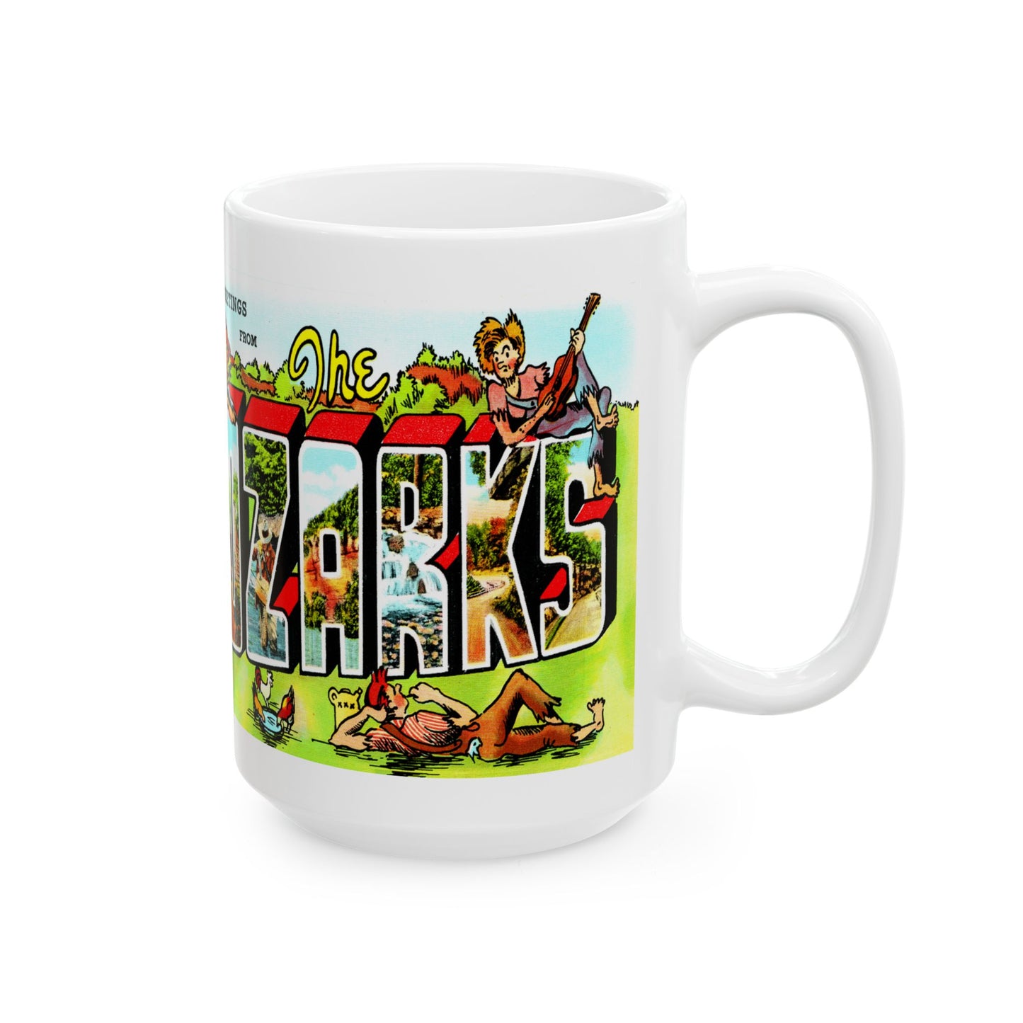 Memebly Vintage Greetings from the Ozarks Arkansas Coffee Mug