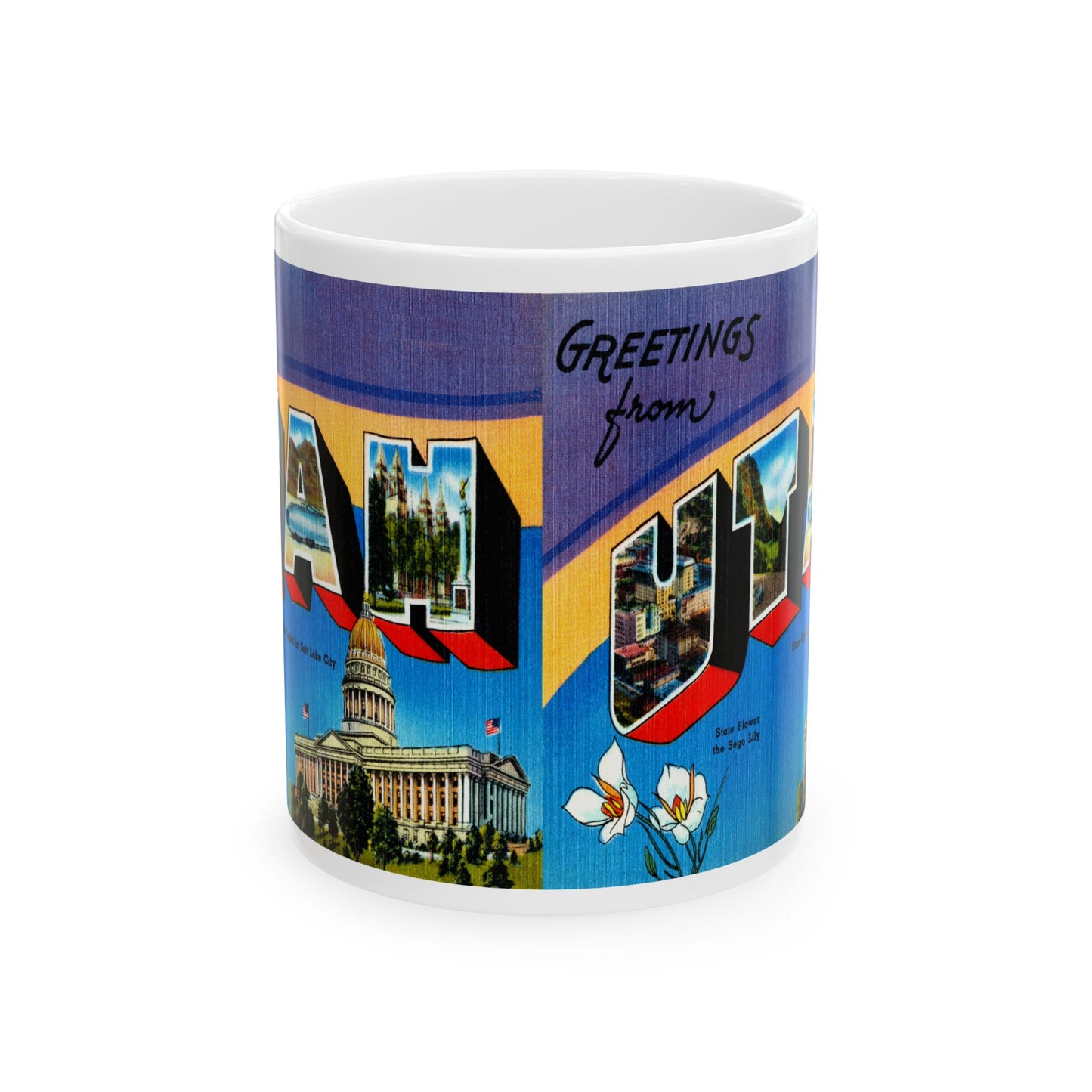 Memebly Retro Greetings from Utah UT Coffee Mug