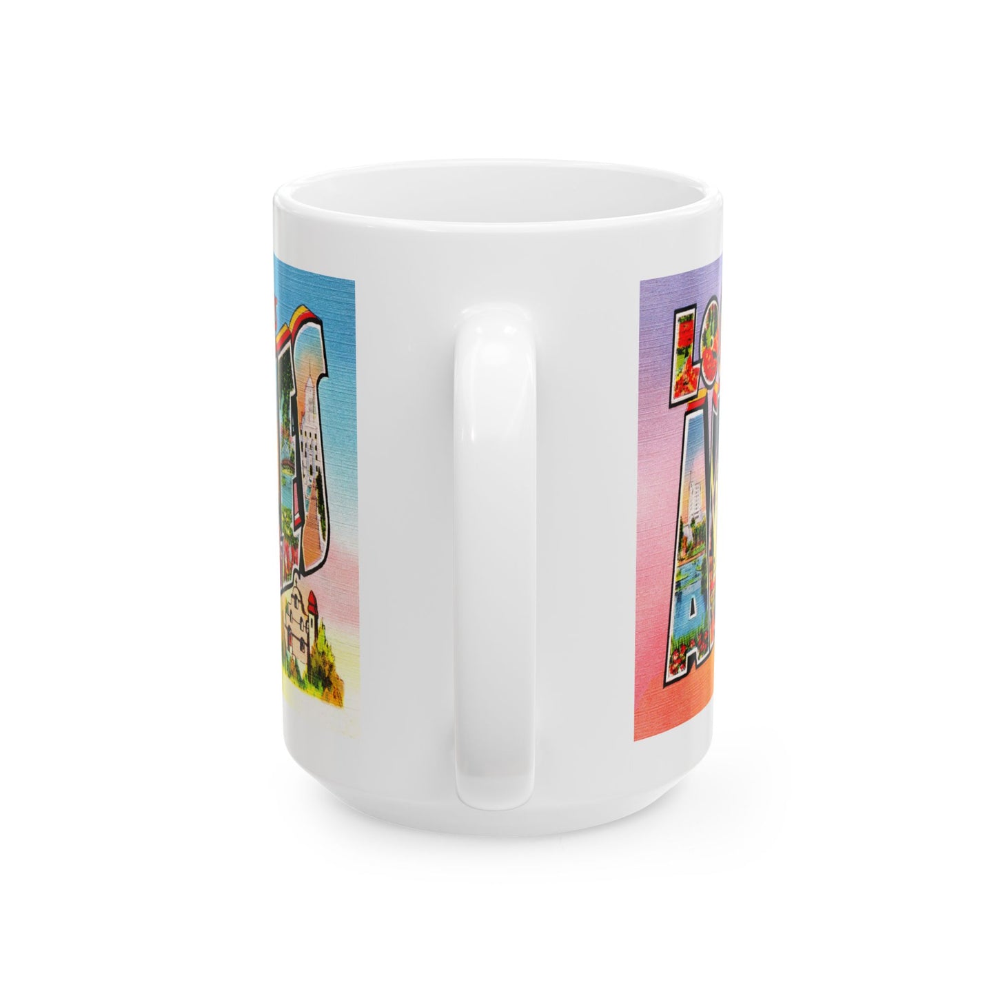 Memebly Retro Greetings from Los Angeles CA California Coffee Mug