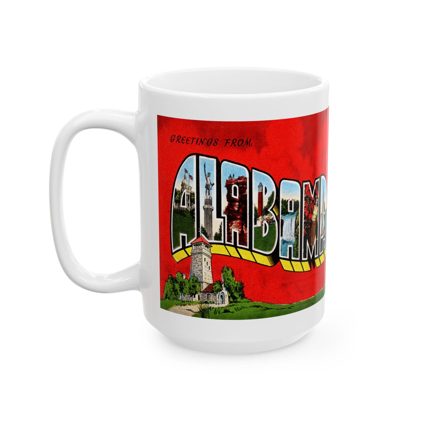 Memebly Colorful Greetings from Alabama Coffee Mug