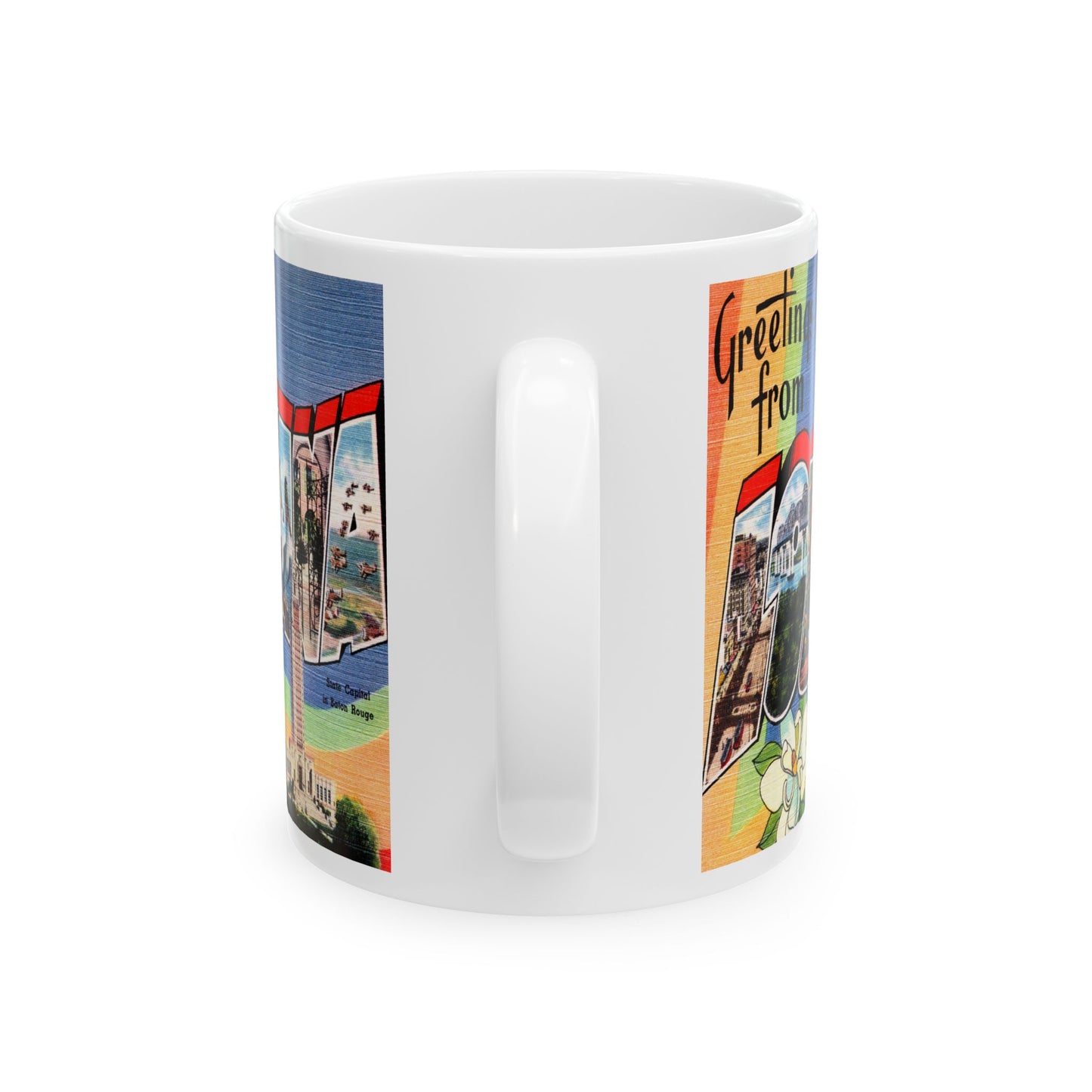 Memebly Retro Greetings from Louisiana LA Coffee Mug