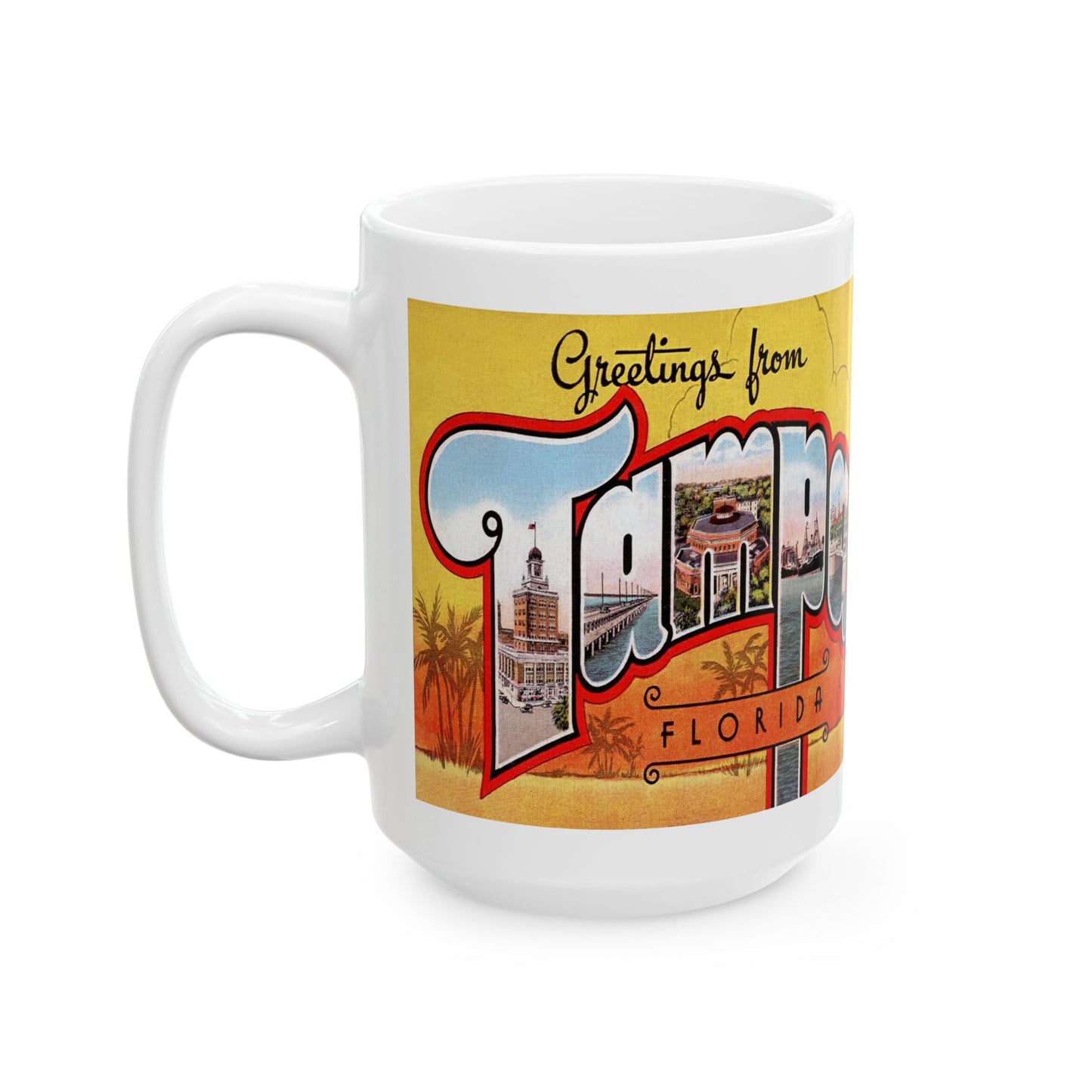 Memebly Warm Vintage Greetings from Tampa FL Coffee Mug