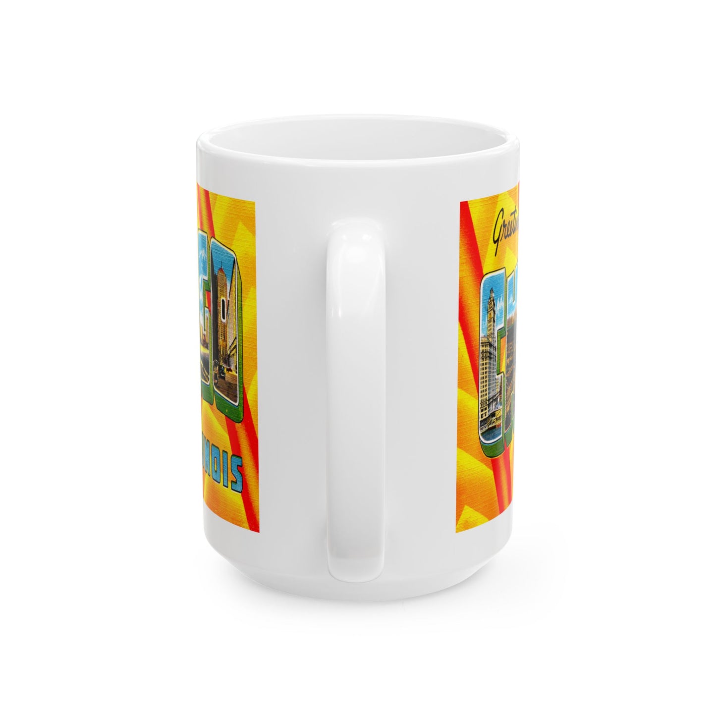 Memebly Retro Greetings from Chicago IL Coffee Mug