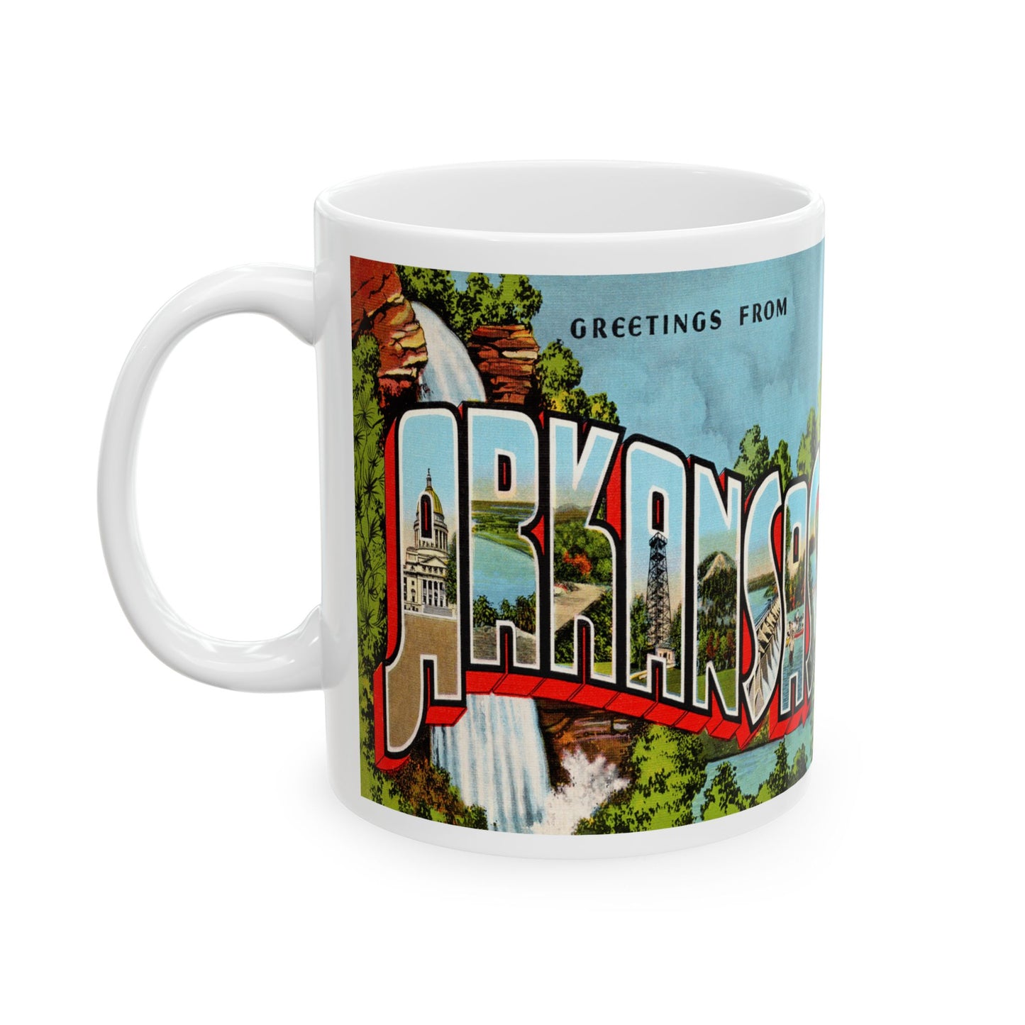 Memebly Scenic Greetings from Arkansas Coffee Mug