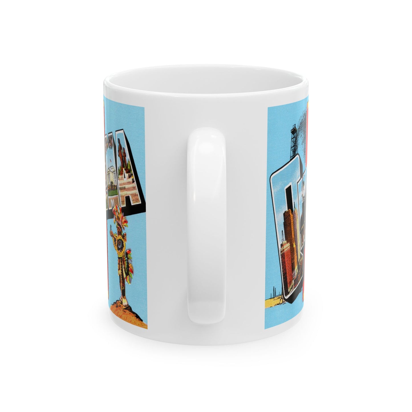 Memebly Scenic Retro Greetings from Oklahoma OK Coffee Mug