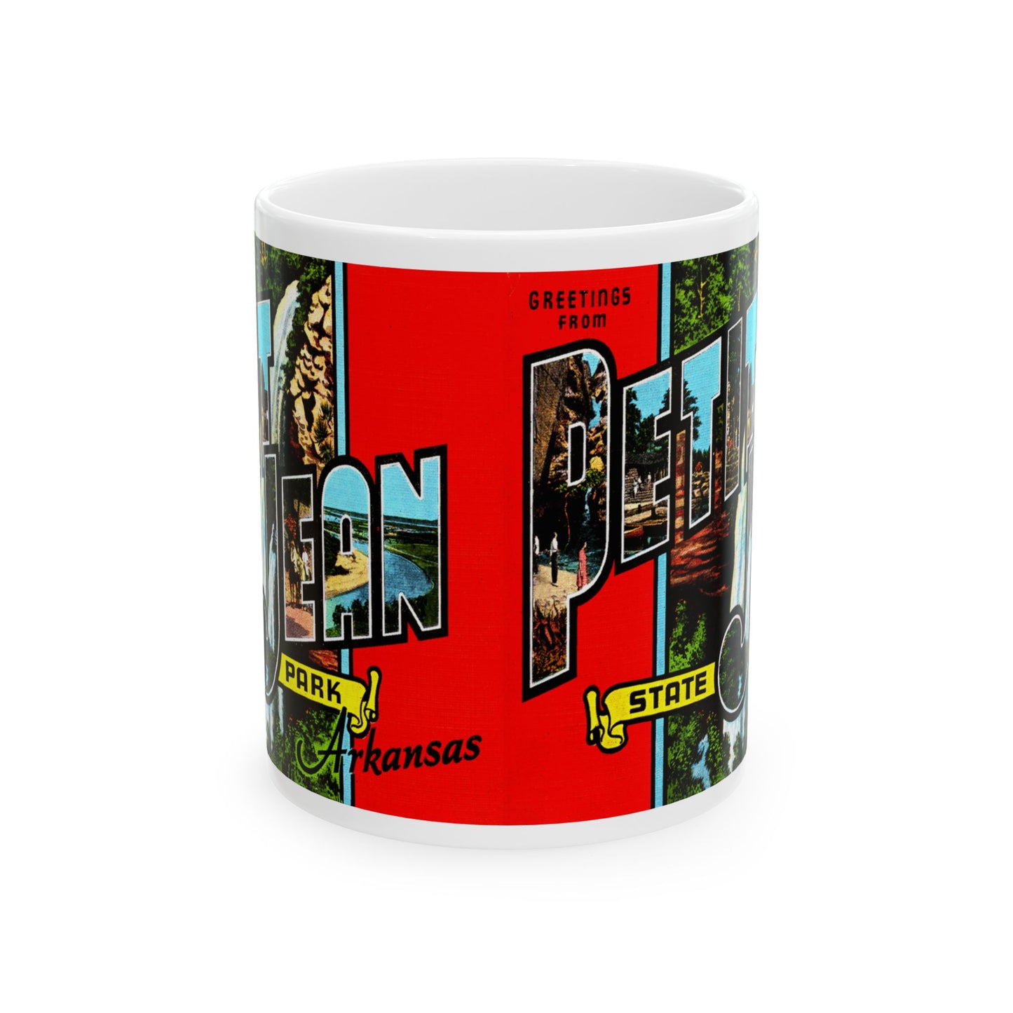 Memebly Vintage Greetings from Petite Jean AR Coffee Mug