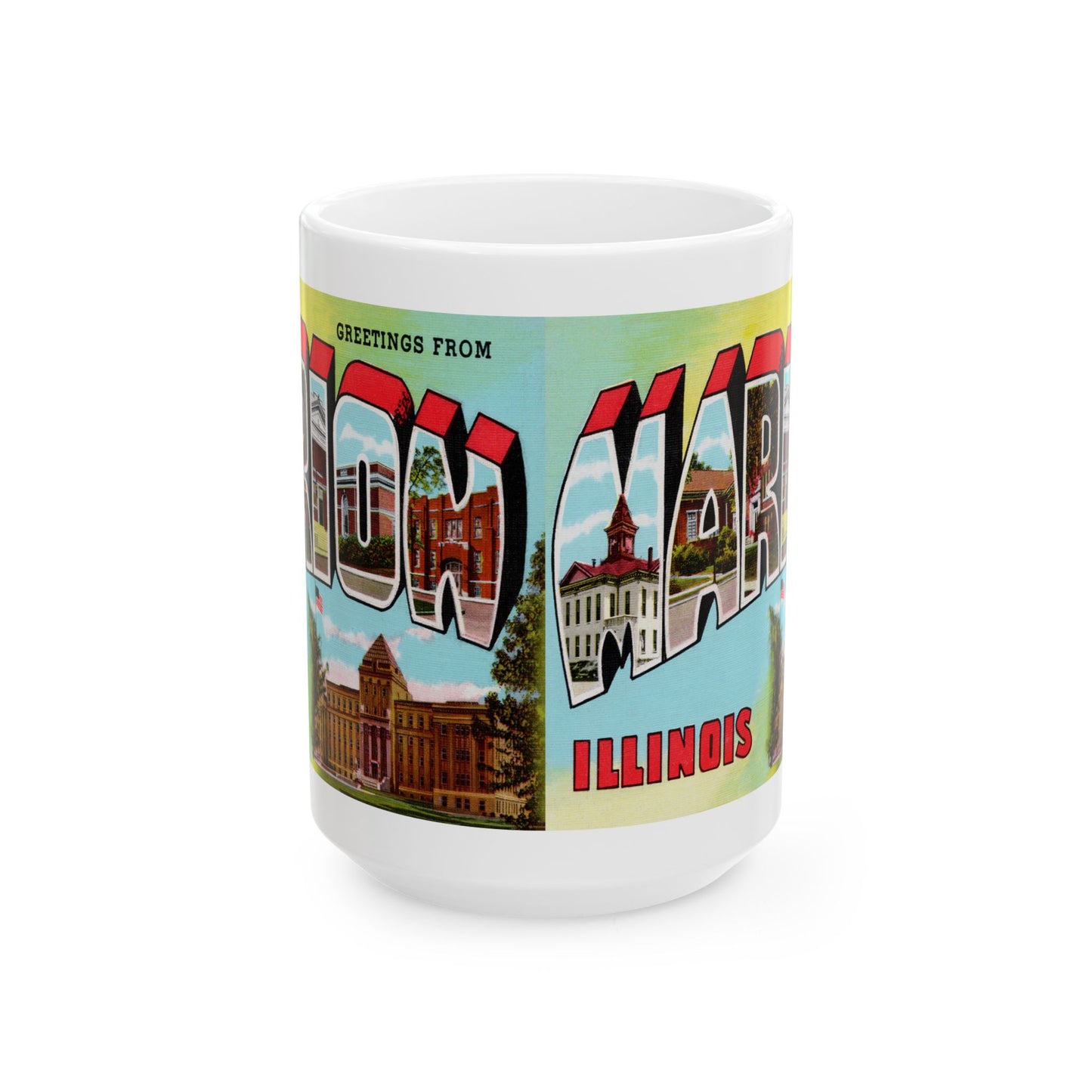 Memebly Vintage Greetings from Marion IL Coffee Mug