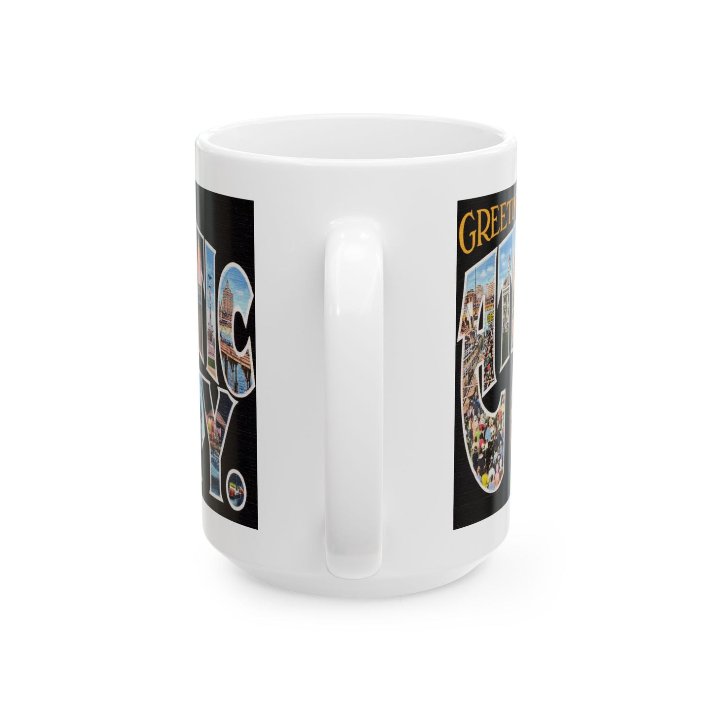 Memebly  Retro Attractions Greetings from Atlantic City NJ New Jersey Coffee Mug