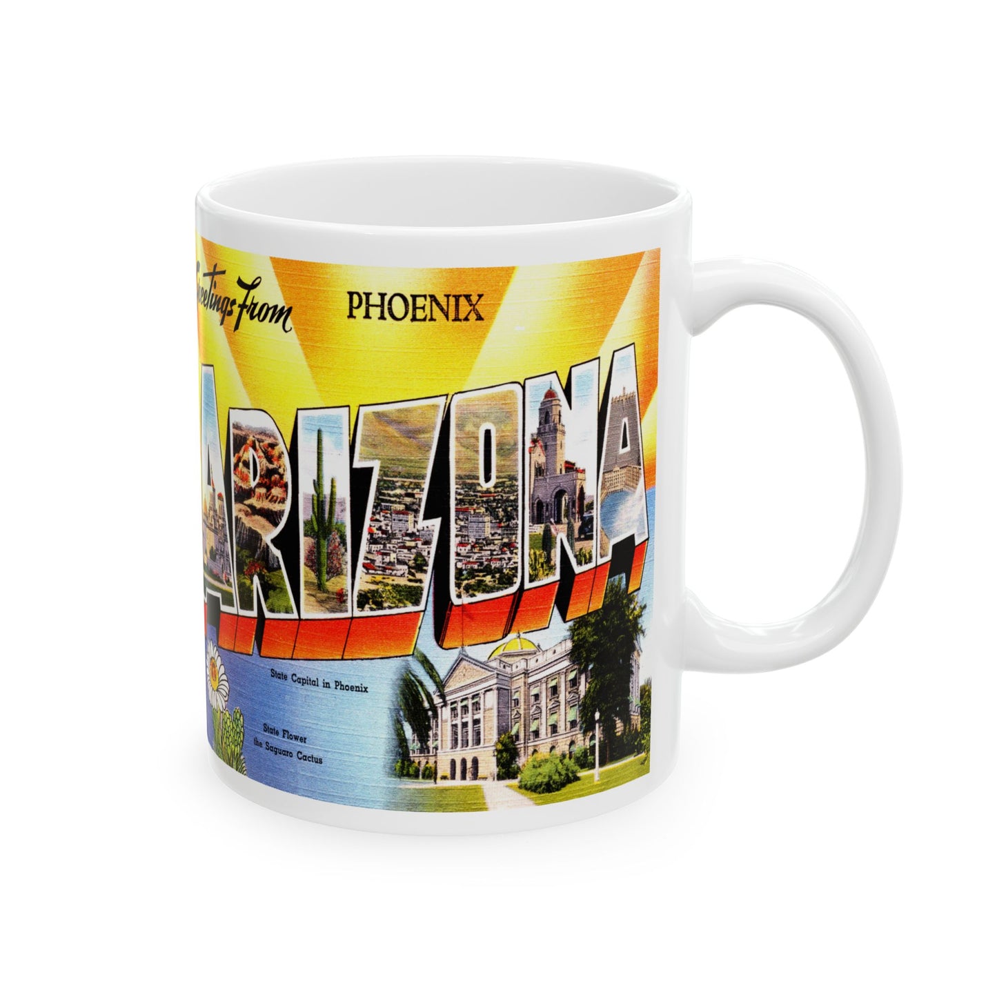 Memebly Retro Greetings from Phoenix AZ Arizona Coffee Mug