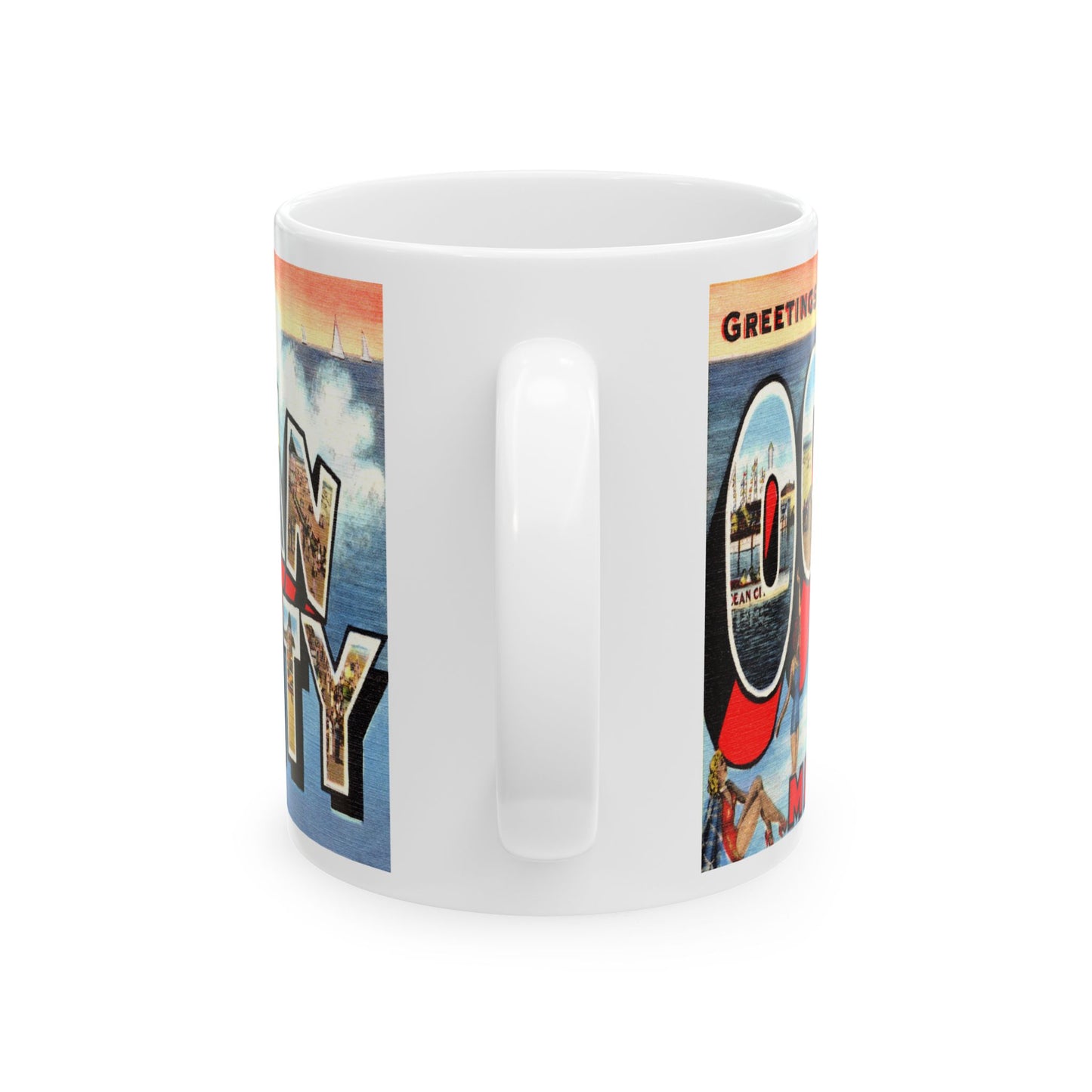 Memebly Scenic Vintage Greetings from Ocean City MD Maryland Coffee Mug